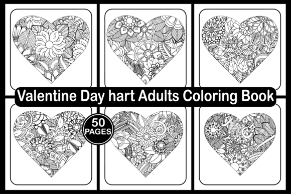 Download Valentine Day Hart Adults Coloring Book - Adults coloring book Collection