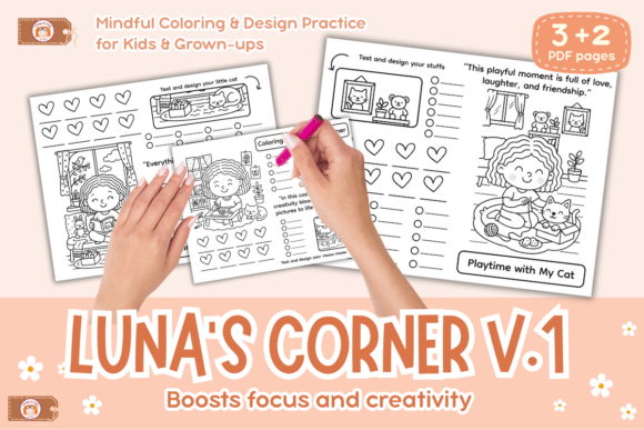 Download Coloring Practice Worksheets Luna Corner - Premium Bundle