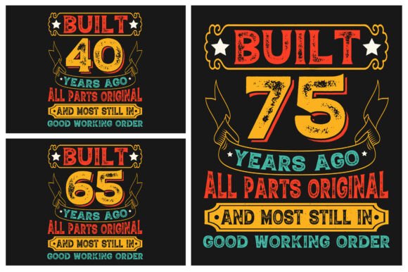 Download Vintage Birthday POD T-Shirt Design - Birthday Collection