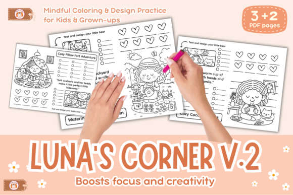 Download Coloring Practice Worksheets Luna Corner - Premium Resources