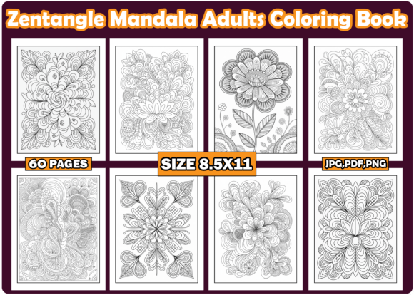 Download Zentangle Mandala Adults Coloring Book - Adults coloring book Collection